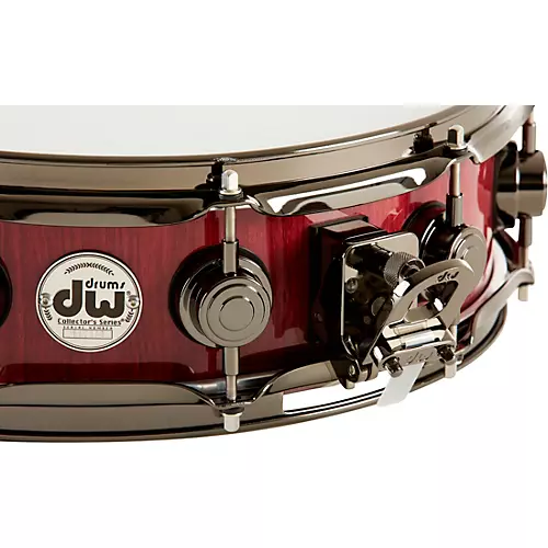 DW Collector's Exotic Purpleheart With Heart Graphic Snare Drum, Black Nickel Hardware 14 x 4 in.