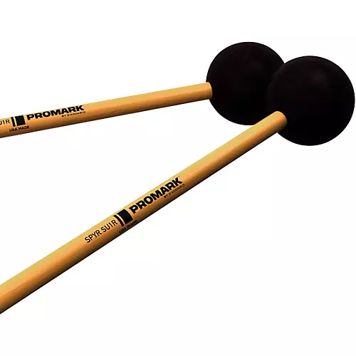 Promark SPYR Unwrapped Marimba Mallets Medium Red Rubber