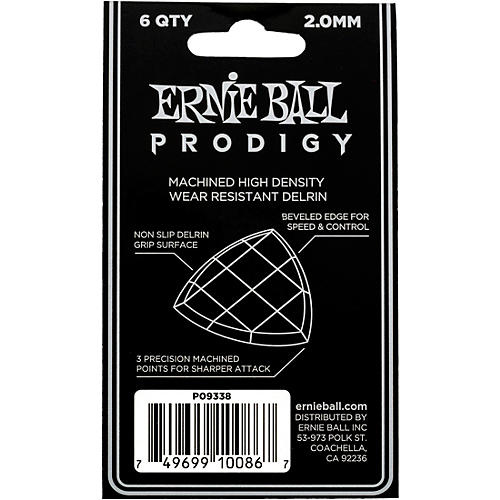 Ernie Ball Large Shield Prodigy Picks, 6-Pack 2.0 mm 6 Pack