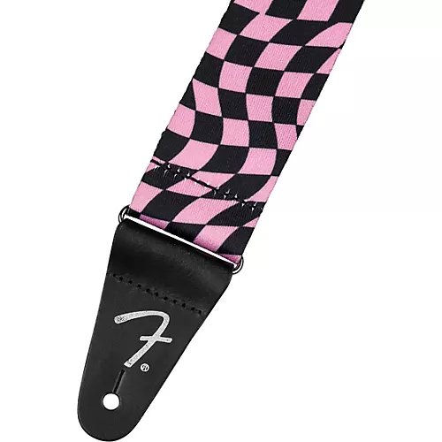 Fender Wavy Checkerboard Polyester Guitar Strap Blue