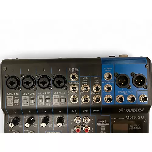 Used Yamaha MG10XU 10 Channel Mixer with Effects Unpowered Mixer