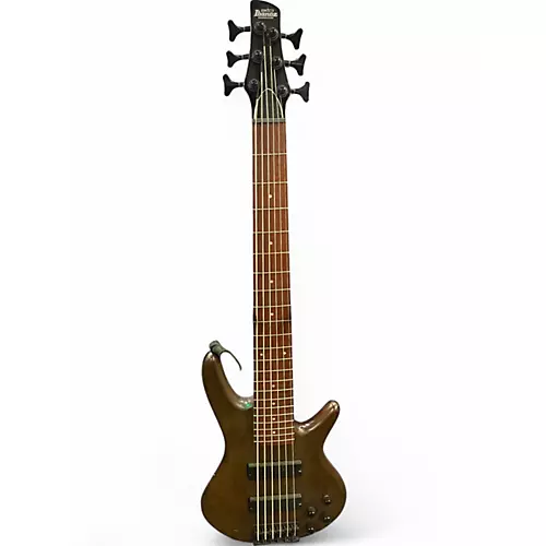Used Ibanez SIX STRING BASS Mahogany Electric Bass Guitar Mahogany