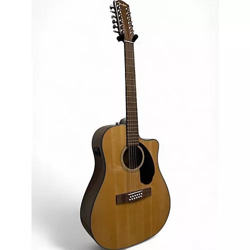 Used Fender CD 60SCE 12 STRING Natural 12 String Acoustic Guitar Natural