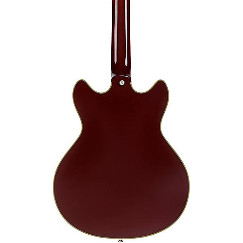 D'Angelico Excel Mini DC Tour Semi-Hollow Electric Guitar With Supro Bolt Bucker Pickups and Stopbar Tailpiece Solid Black