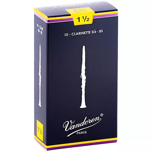 Vandoren Traditional Bb Clarinet Reeds Strength 2.5 Box of 10