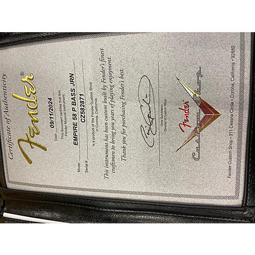 Used 2024 Fender CUSTOM SHOP JOURNYEYMAN PRECISSION BASS Tobacco Sunburst Electric Bass Guitar Tobacco Sunburst