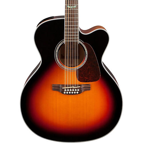 Takamine GJ72CE-12 G Series Jumbo Cutaway 12-String Acoustic-Electric Guitar Natural Flame Maple