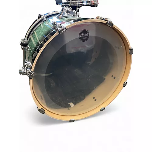 Used TAMA 4 Piece Starclassic Green burst Drum Kit Green burst