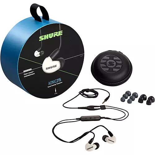 Shure MV7-S USB Microphone and AONIC215 Earphones Content Creator Bundles Black