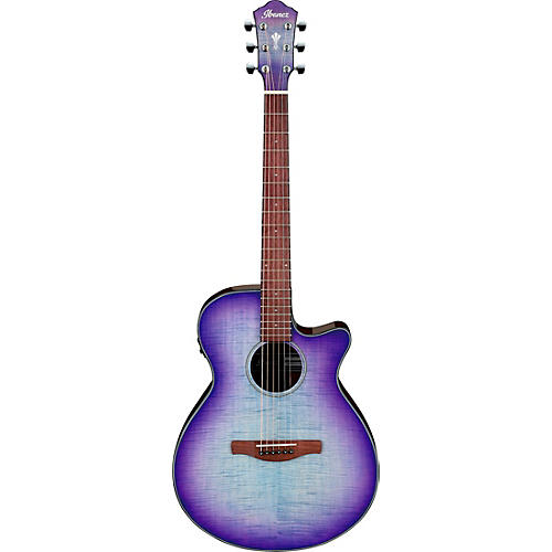 Ibanez AEG70 Flamed Maple Top Grand Concert Acoustic-Electric Guitar Blue Ocean Burst
