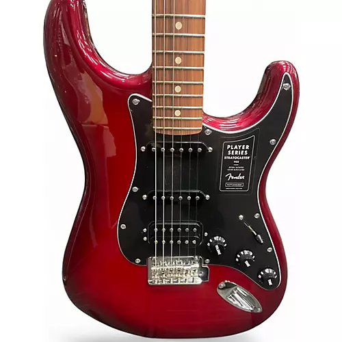 Used Fender Player Stratocaster HSS Red Solid Body Electric Guitar Red