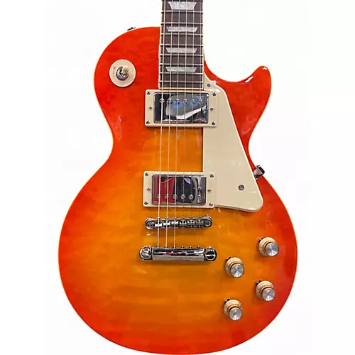 Used 2024 Epiphone Les Paul Standard 60's Quilt Top Faded Cherry Sunburst Solid Body Electric Guitar Faded Cherry Sunburst