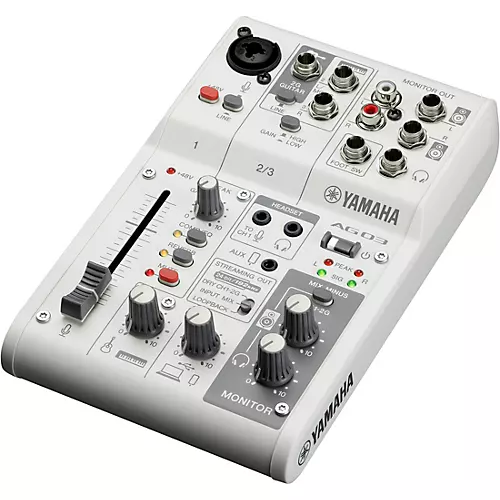 Yamaha AG03MK2 3-Channel Live Streaming Loopback Audio USB Mixer Black