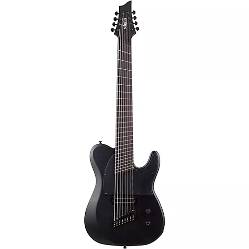 Schecter Guitar Research PT-8 MS Black Ops Electric Guitar Satin Black Open Pore