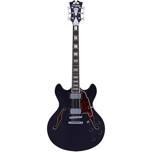 D'Angelico Premier DC Semi-Hollow Electric Guitar With Stopbar Tailpiece Black Flake