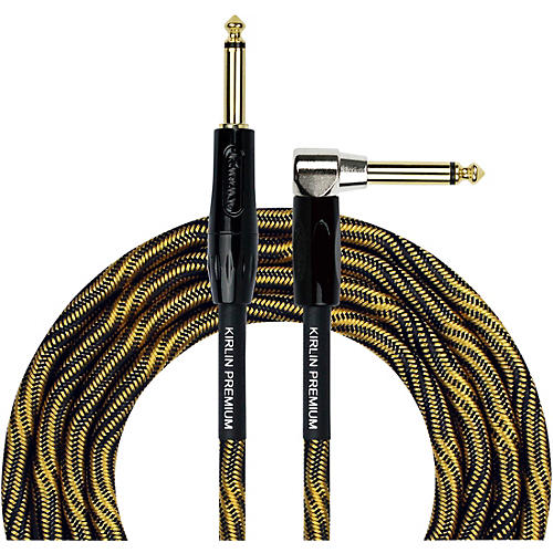 Kirlin IWB Black/Gold Woven Instrument Cable 1/4