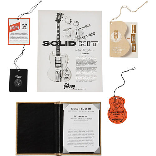 Gibson Custom 60th Anniversary 1961 SG Les Paul Custom VOS Electric Guitar Classic White