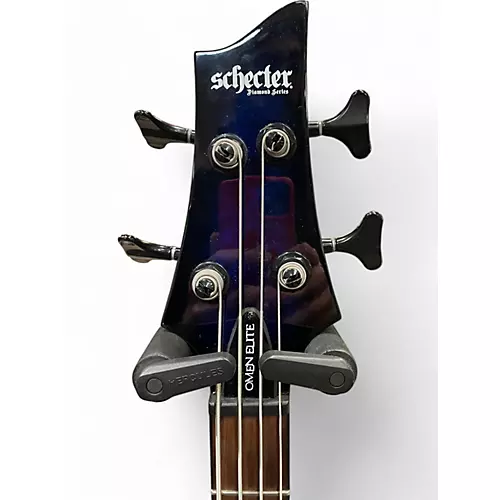 Used Schecter Guitar Research OMEN ELITE 4 SEE THRU BLUE Electric Bass Guitar SEE THRU BLUE