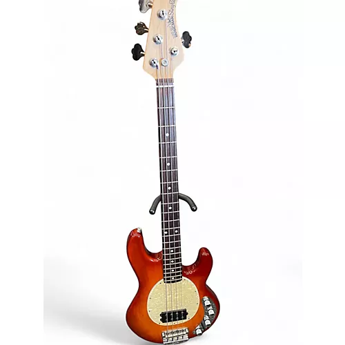 Used Ernie Ball Music Man Stingray H Cherry Sunburst Electric Bass Guitar Cherry Sunburst