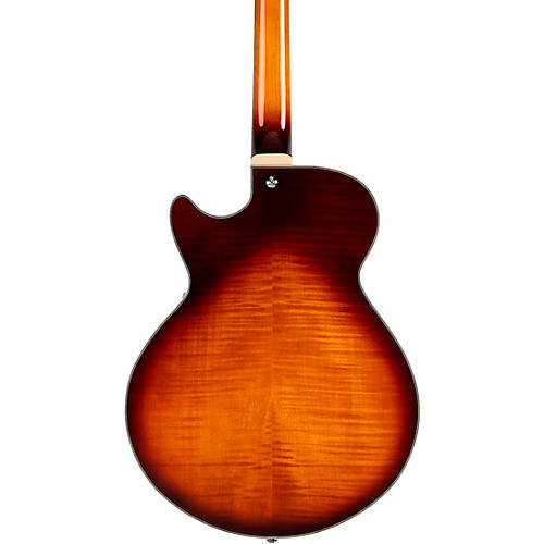 D'Angelico Premier SS Semi-Hollow Electric Guitar With Stopbar Tailpiece Brown Burst