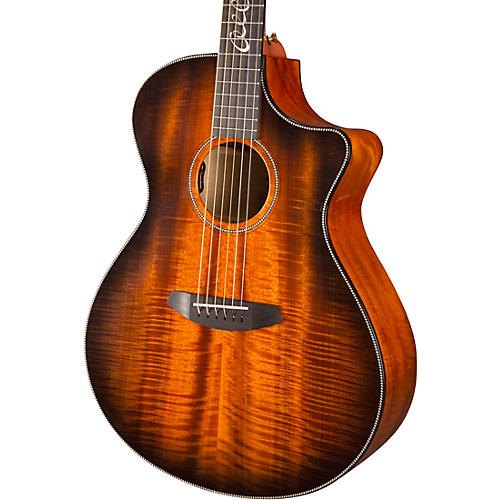 Breedlove Oregon Concerto CE Jeff Bridges Myrtlewood Acoustic-Electric Guitar Bourbon Burst
