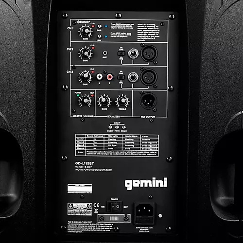Gemini GD-L115BT 1,000W 15
