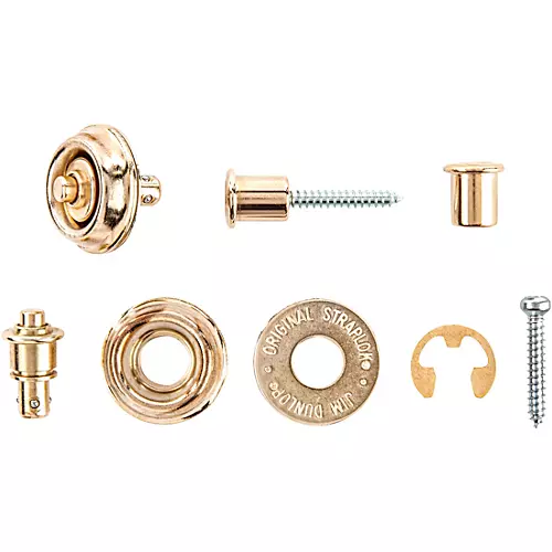 Dunlop Straplok Flush Mount Strap Retainer System Gold