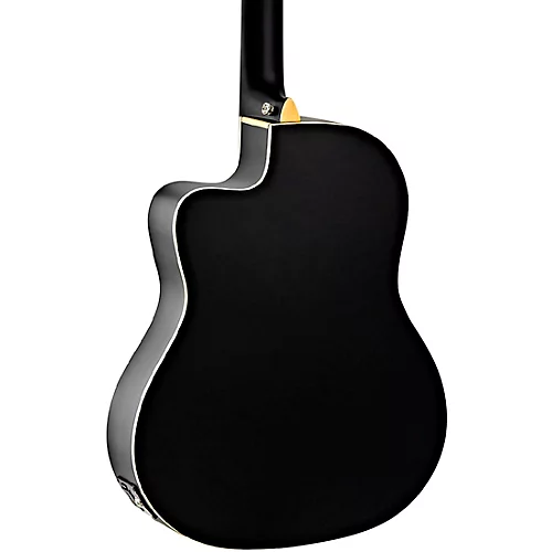Ortega RCE125SN Family Series Thinline Acoustic-Electric Classical Guitar Satin Black