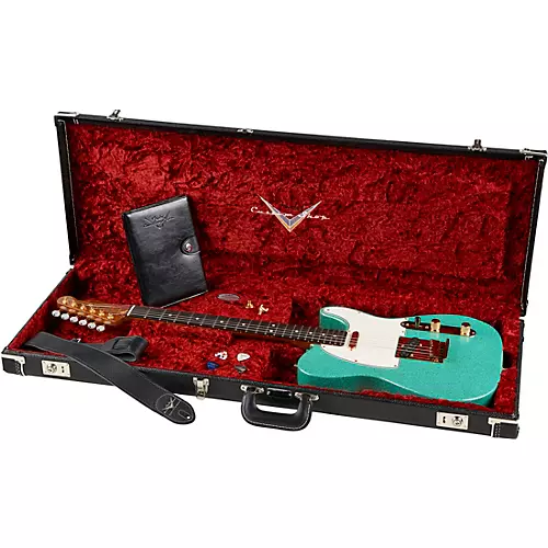 Fender Custom Shop Super Custom Deluxe Telecaster Electric Guitar Sea Foam Sparkle