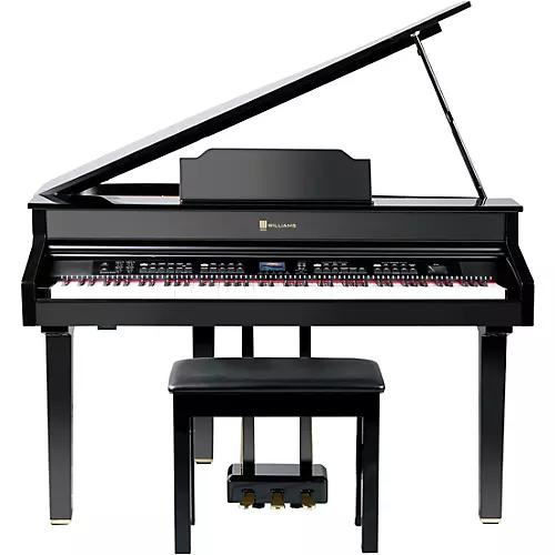Williams Symphony Grand II Digital Micro Grand Piano With Bench Mahogany Red 88 Key