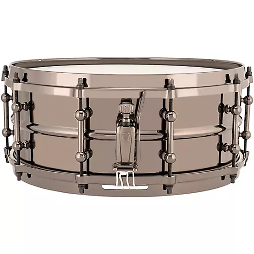 Ludwig Universal Series Black Brass Snare Drum with Black Nickel Die-Cast Hoops 14 x 6.5 in.