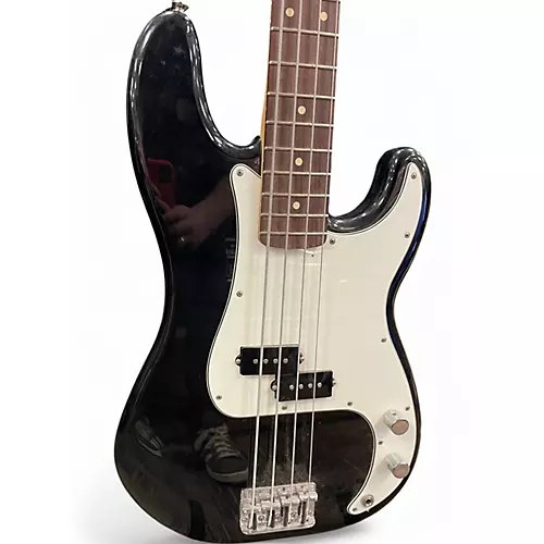 Used Fender Standard Precision Bass Black Electric Bass Guitar Black