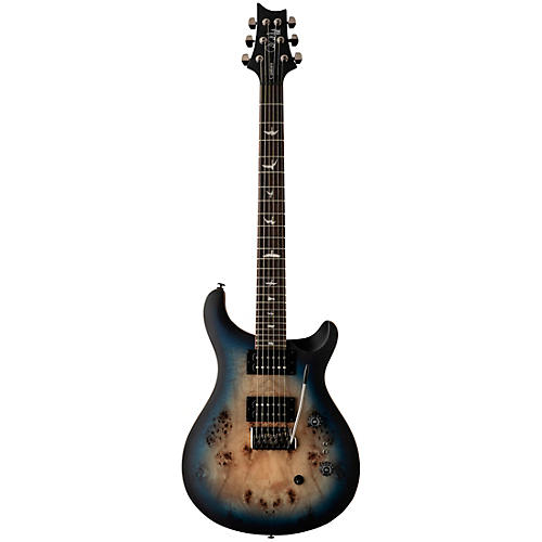 PRS SE Exotic Custom 24-08 Poplar Burl Electric Guitar Lake Blue Midnight Burst
