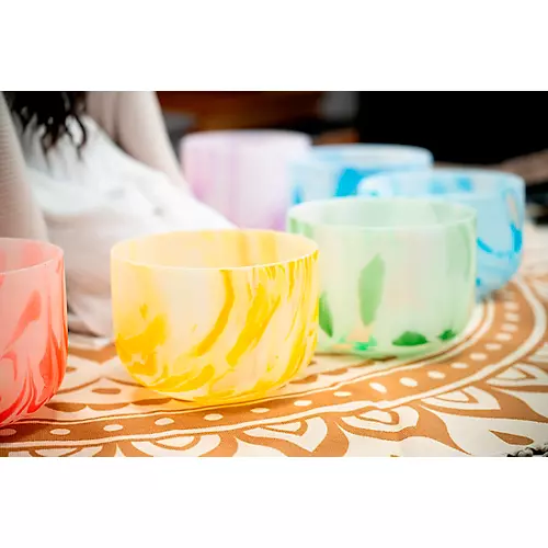 MEINL Sonic Energy 10in. Marble Crystal Singing Bowl, A4, 432 Hz, Brow Chakra Dark Blue