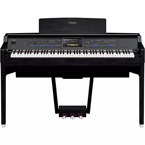 Yamaha Clavinova CVP-909 Digital Piano With Counterweight Keyboard and Bench Polished Ebony