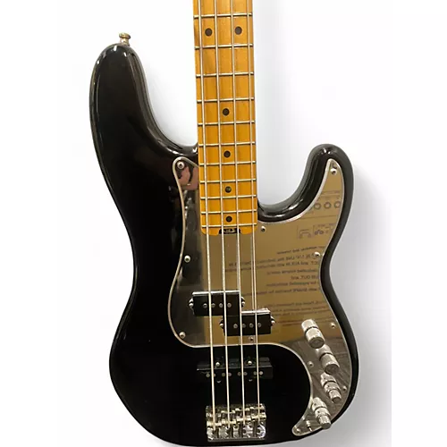 Used Fender American Elite Precision Bass Black Electric Bass Guitar Black