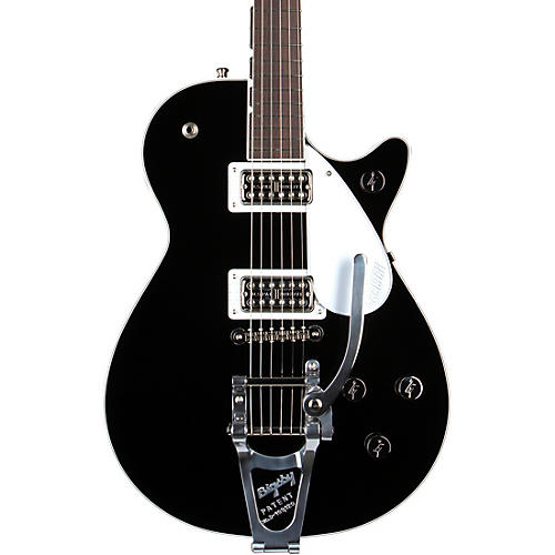 Gretsch Guitars G6128T-PE Players Edition Duo Jet Black With Bigsby Electric Guitar Round-Up Orange