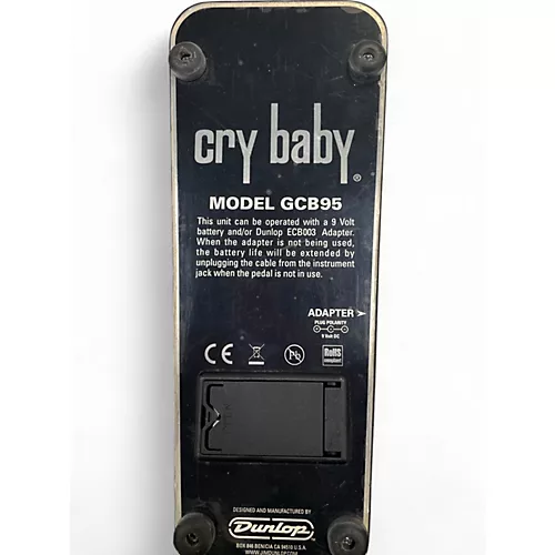 Used Dunlop GCB95 Original Crybaby Wah Effect Pedal