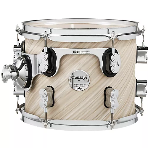 PDP by DW Concept Maple Rack Tom with Chrome Hardware 8 x 7 in. Twisted Ivory