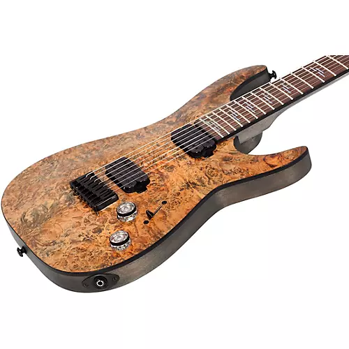 Schecter Guitar Research Omen Elite 7-String Electric Guitar See-Thru Blue Burst