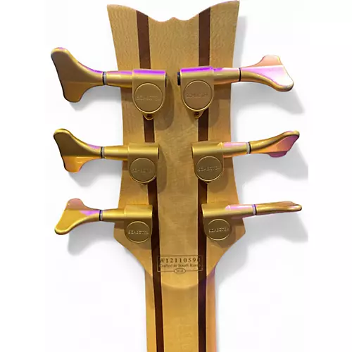 Used Schecter Guitar Research Stiletto Custom 6 String Natural Electric Bass Guitar Natural