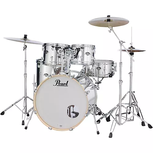 Pearl Export New Fusion 5-Piece Drum Set With Hardware Slipstream white