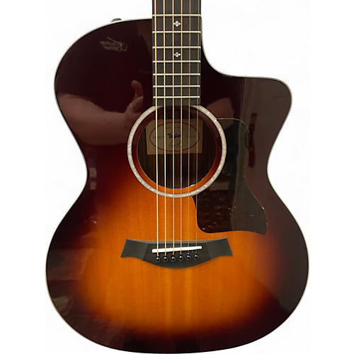 Used Taylor 214CE Deluxe Sunburst Acoustic Electric Guitar Sunburst