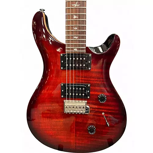 Used PRS SE Custom 24 Fire Red Solid Body Electric Guitar Fire Red
