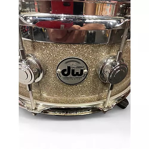 Used DW 14X6.5 Collector's Series FinishPly Top Edge Snare BROKEN GLASS Drum BROKEN GLASS 213