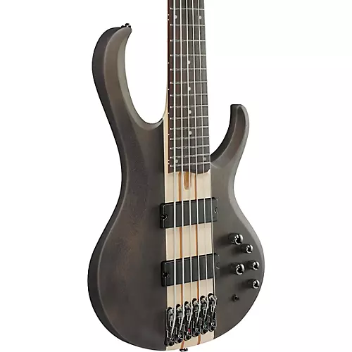 Ibanez BTB606 6-String Electric Bass Guitar Transparent Gray Flat