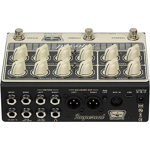 Tone King Imperial Preamp Effects Pedal Cream and Black