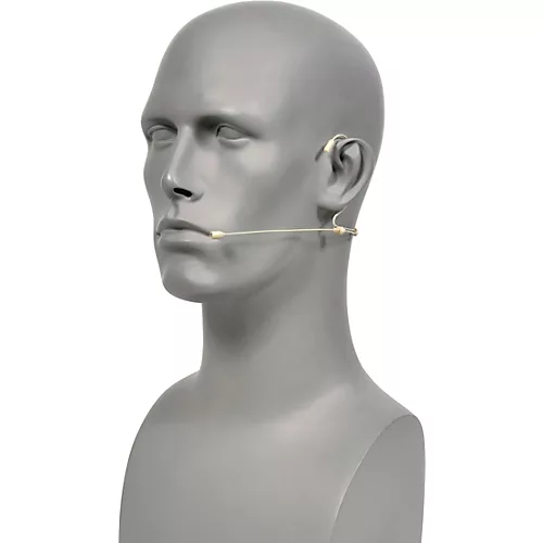 Galaxy Audio HSM4 Dual Ear Headset Mic With 4 Galaxy Audio/AKG Connector Cables, Windscreen, Clip and Case Beige