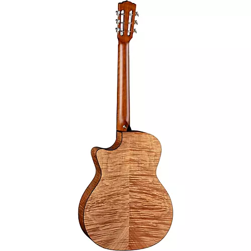 Luna High Tide Exotic Mahogany Nylon-String Acoustic-Electric Grand Concert Cutaway Guitar Satin Natural