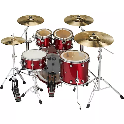 DW DWe Wireless Acoustic-Electronic Convertible 5-Piece Drum Set Bundle With 22